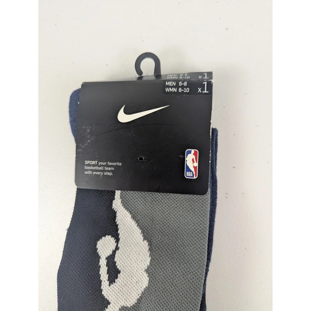Nike Men 6-8 Womens 6-10 NBA Crew Socks Navy Blue Basketball Athletic Sportswear
